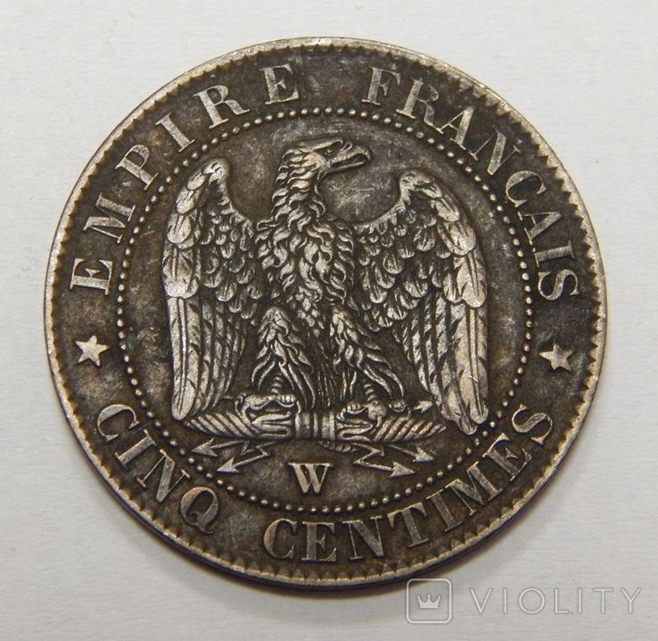 5 центимес, 1856 W Франция