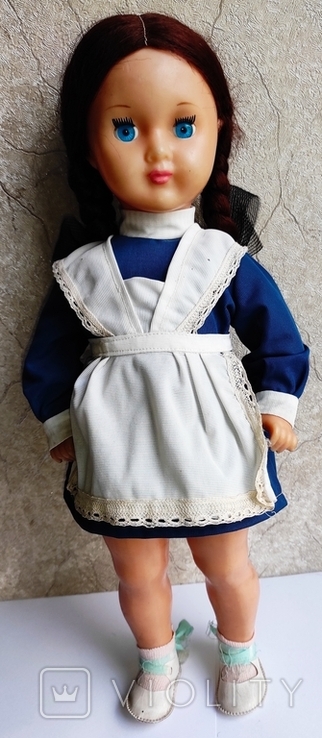 Винтажная паричковая кукла времён СССР на резинках 42+-см.