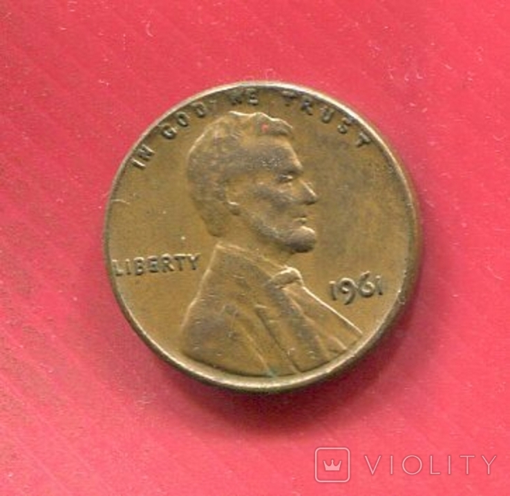 США 1 цент 1961, фото №2