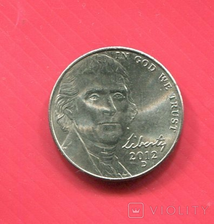 США 5 центов 2012 ,,D,, aUNC