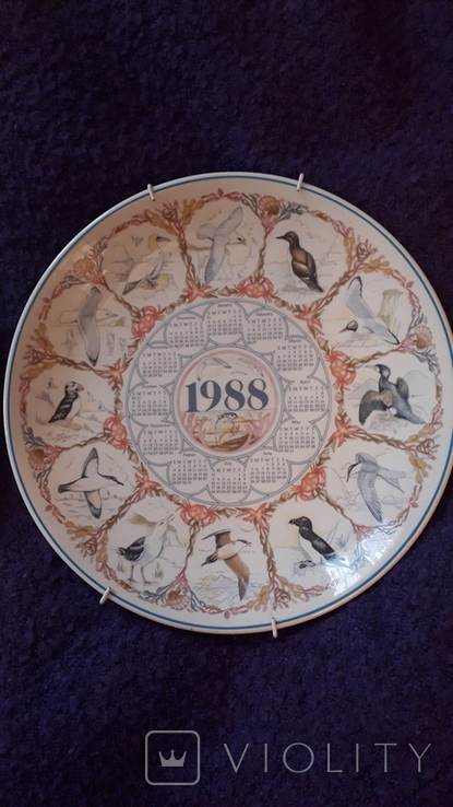 Вінтажні насттінні тарілки календарі Англія, фото №5