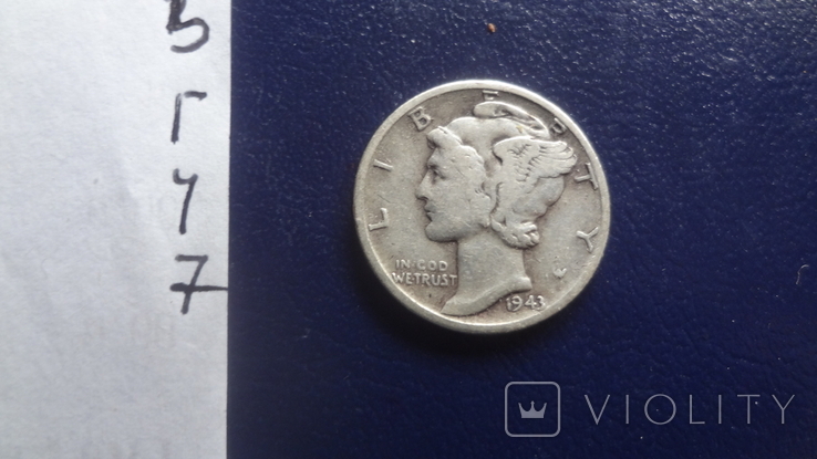 10 центов 1943 США серебро (Г.4.7), фото №4
