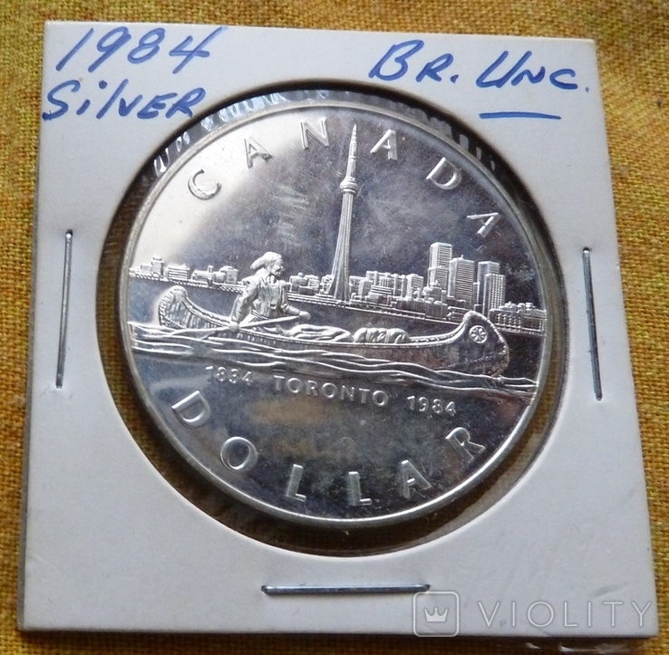 Канада. DOLLAR 1984 года 150 лет Торонто, фото №5