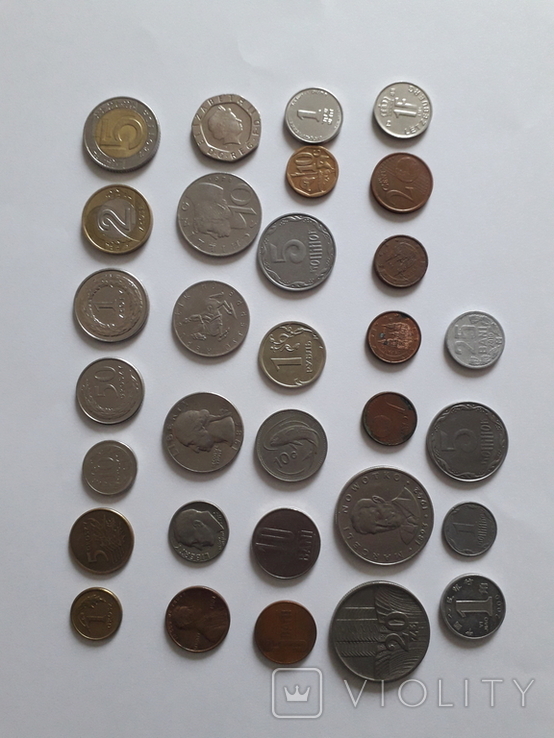 Монеты государств мира 31 штука. Лот 1.