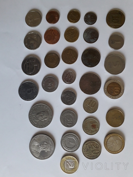 Монеты государств мира 31 штука. лот 2.