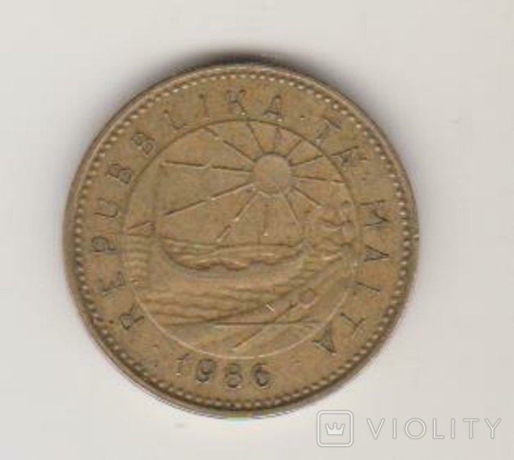Мальта. 1 цент 1986г., фото №2