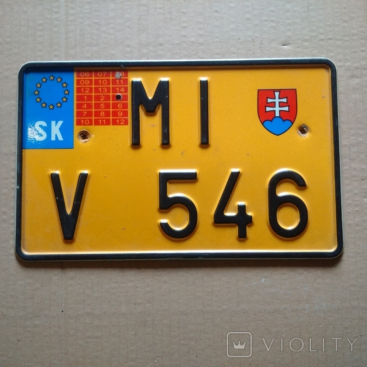 Номерной знак MI V 546