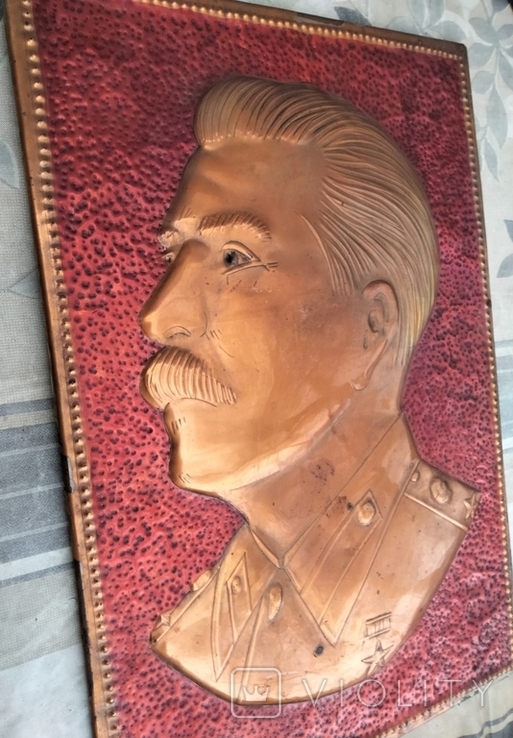 Чеканка барельефная:Сталин, фото №3