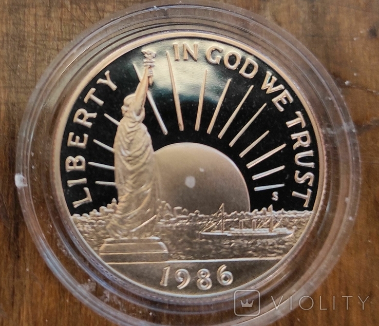 США 50 центов 1986 г Статуя Свободы. Пруф