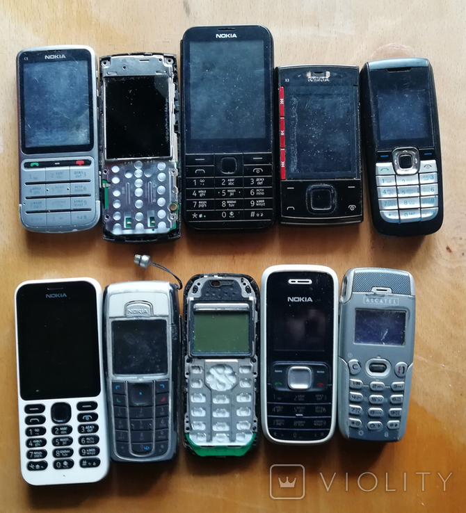 Мобильные Телефоны на Запчасти 10 штук Nokia Alcatel