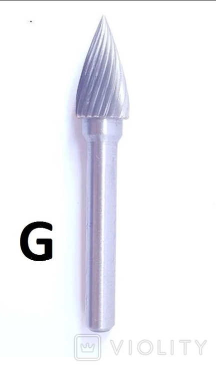 Шарошка по металлу G (10 мм) дугообразная острая