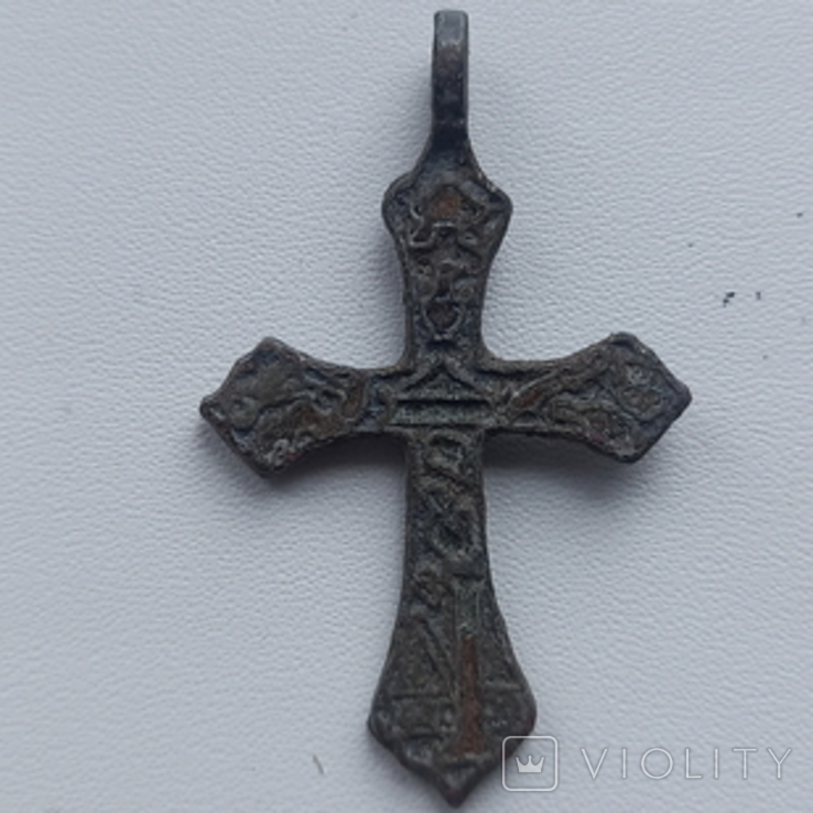 Крест пассионал Оловянистая бронза, фото №2