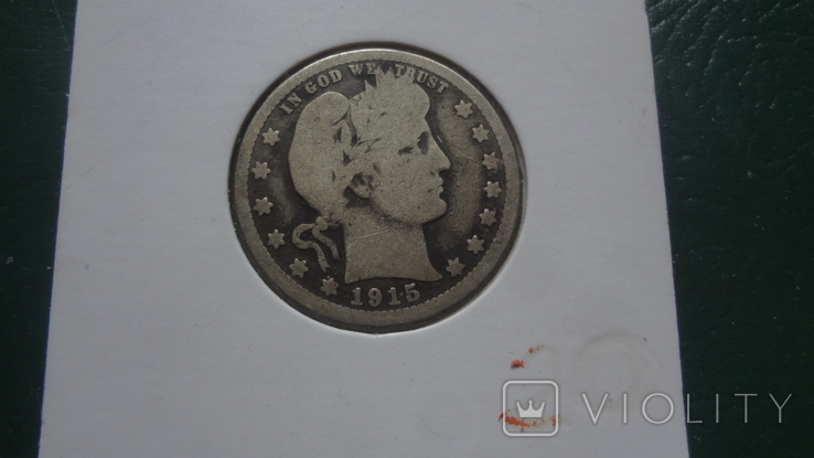 25 центов 1915 США серебро Холдер 20, фото №5
