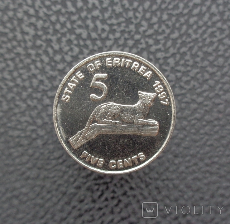 Эритрея 5 центов 1997, фото №2