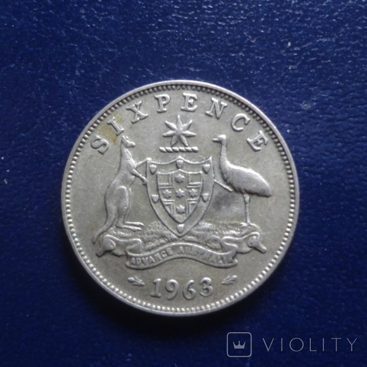 6 пенсов 1963 Австралия серебро (Г.8.42), фото №2