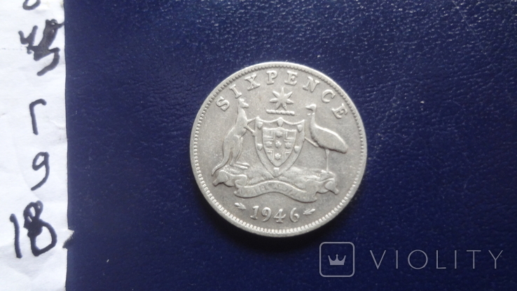 6 пенсов 1946 Австралия серебро (Г.9.18), фото №4
