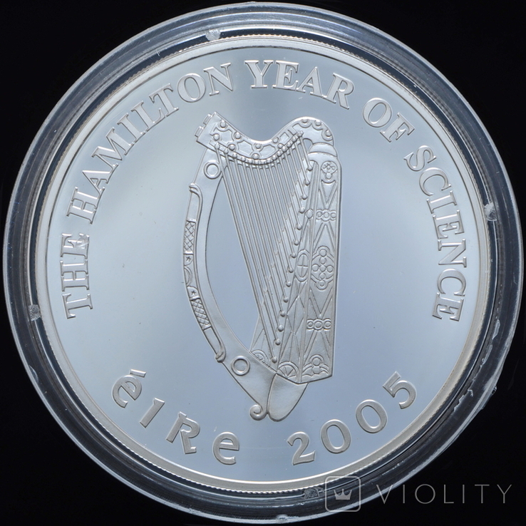 10 Евро 2005 200 лет со дня рождения Уильяма Роуэна Гамильтона (0.925, 28.28г), Ирландия, фото №3