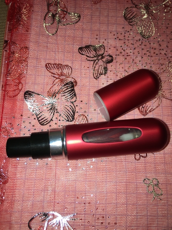 Самозаправляющийся, герметичный атомайзер (флакон) для парфюма, 5мл (красный) + бонус, фото №4