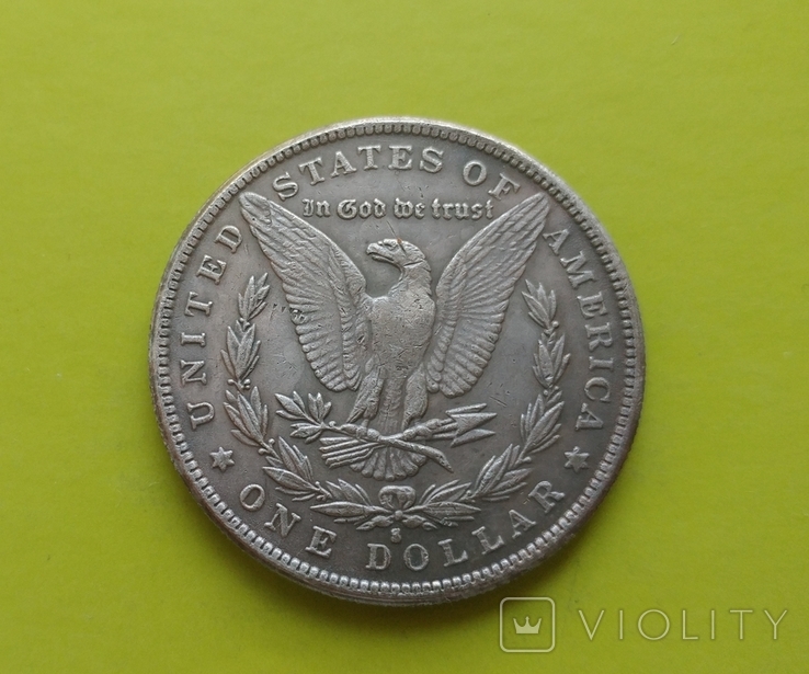 1 доллар 1892 г. Morgan США (копія), фото №3