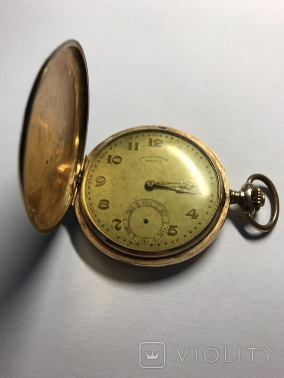 Годинник кишеньковий золотий 14K Record watch Co, Швейцарія
