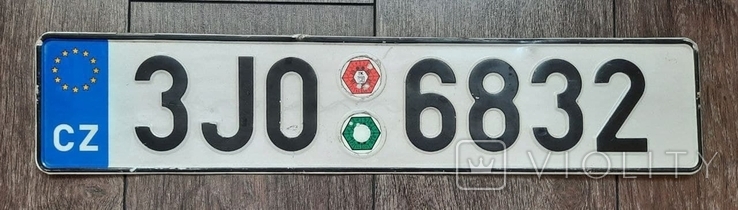 Номерной знак Чехии