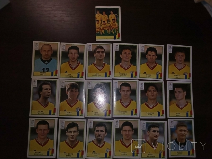 Наклейки Euro 2000 Panini Румыния 19 шт.