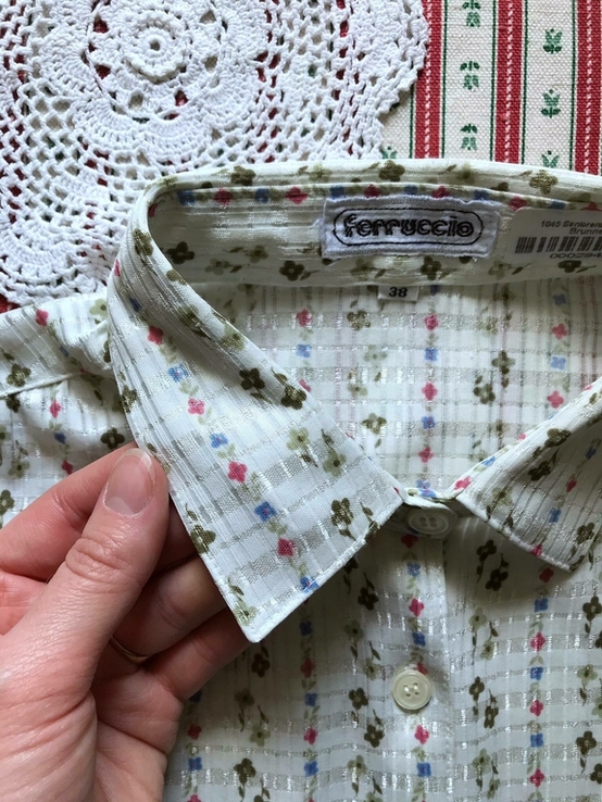 Шикарная блуза блузка рубашка в цветы размер 38, numer zdjęcia 4