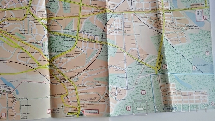 Карта.Киев схема городского транспорта 1979 г., фото №3