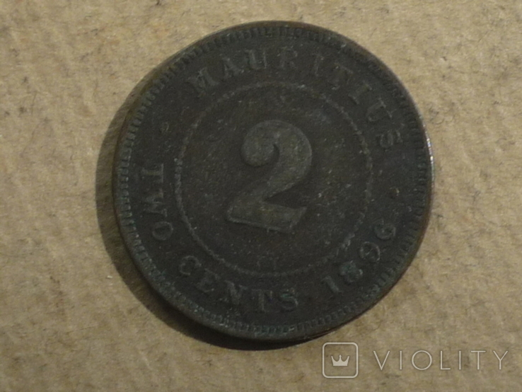 Маврикий. 2 цента 1896г., фото №5