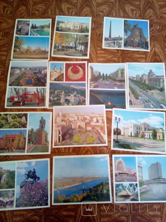 Киев, 13 открыток из набора, изд. Планета 1976г