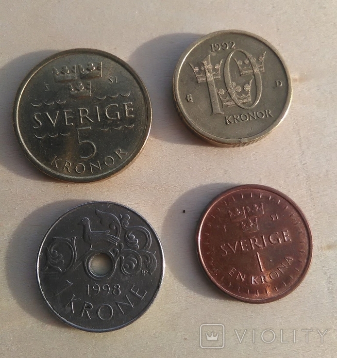 3 монеты Швеции и 1 Норвегии, фото №3