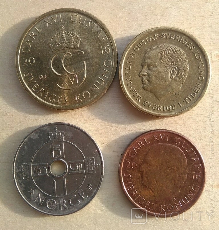 3 монеты Швеции и 1 Норвегии, фото №4