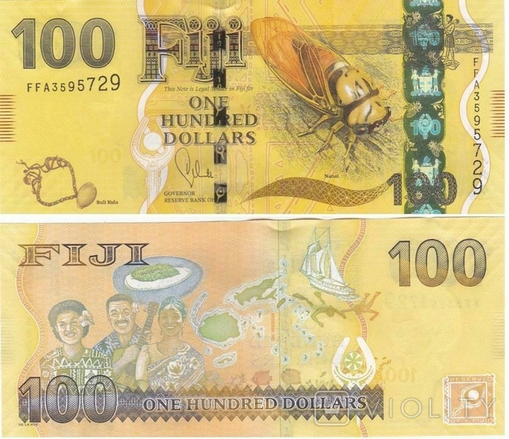 Fiji Фиджи - 100 Dollars 2012 P. 119