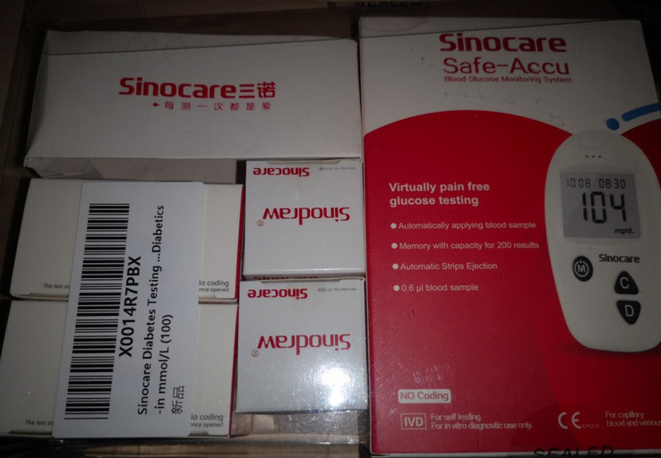 Глюкометр sinocare safe-accu (100 тэст-полосок,+ 100 ланцетов)., фото №8