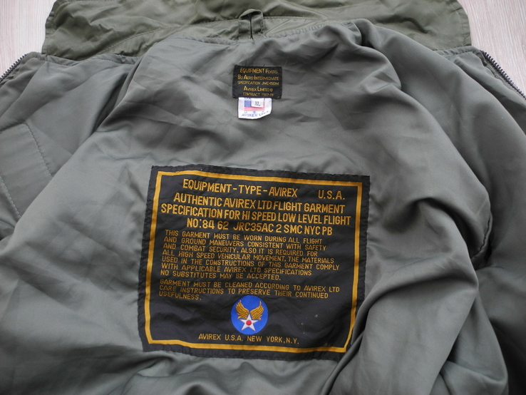 Куртка пилот Avirex B-3 USA Contract 1987 р. L / XL, numer zdjęcia 4