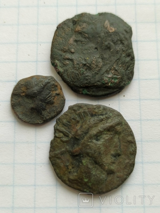 Ольвия, три монеты