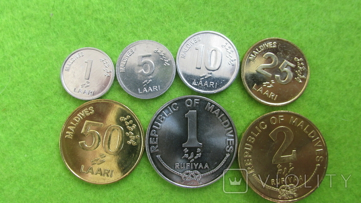 Мальдивы набор монет 7 шт.