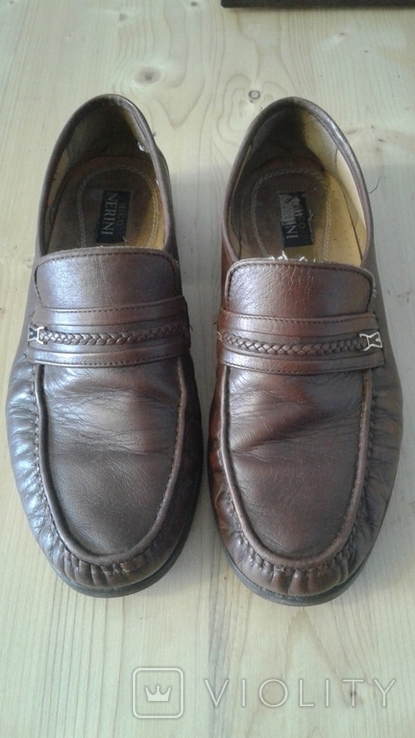 Мужские темно коричневые туфли 44 Размер .
