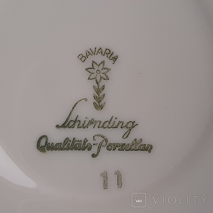 Набор фарфоровых тарелок Винтаж, Бавария, Лес, фото №5