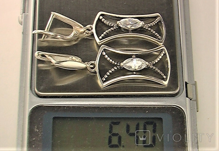 Серьги серебро 925 проба 6,40 грамма, фото №7