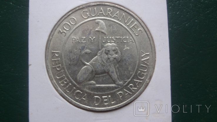 300 гуаранис 1973 Парагвай серебро Холдер 42
