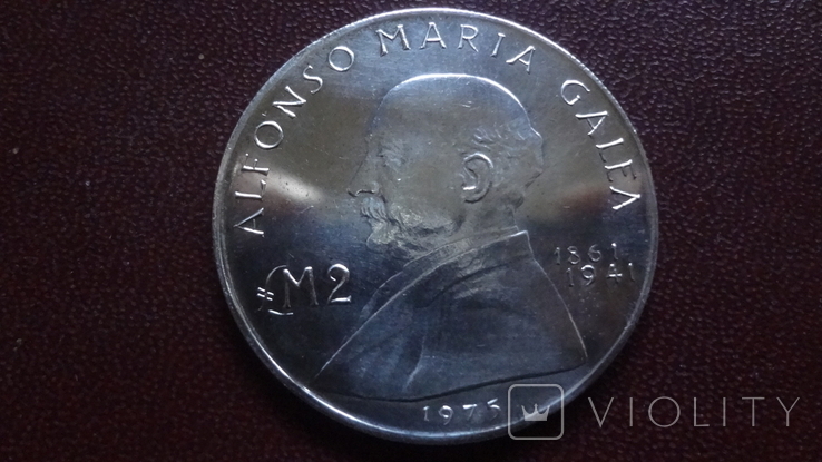 2 фунта 1975 Мальта Галеа серебро (8.3.14), фото №3