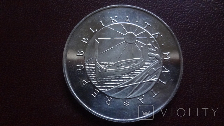 2 фунта 1975 Мальта Галеа серебро (8.3.14), фото №5