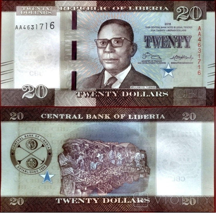 Ліберія Либерия - 20 - долар доллар - 2016 - P33A
