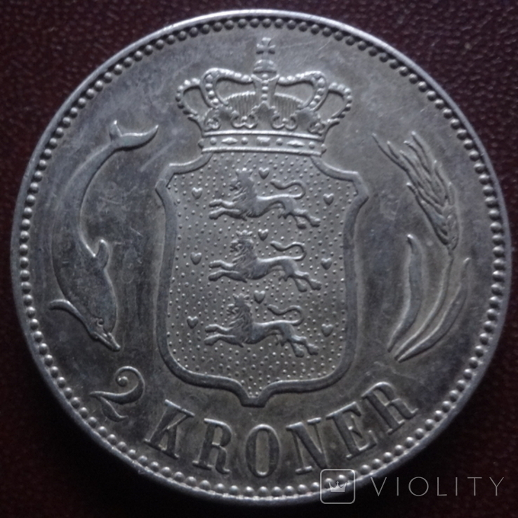 2 кроны 1915 Дания серебро (8.5.13)