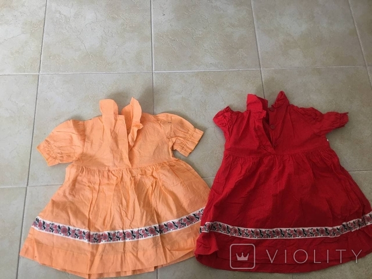 2 Советских платья для девочки с тесьмой в украинском стиле, фото №3