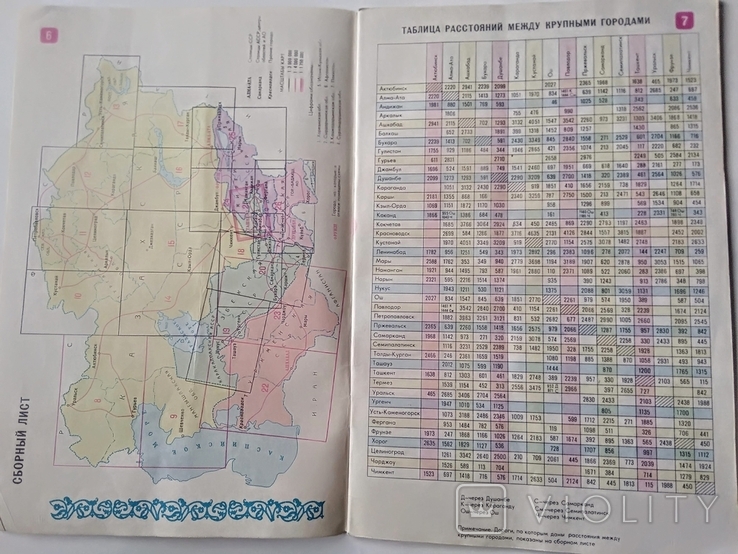 Атлас автомобільних доріг, Казахстан і Середня Азія, 1975, фото №5