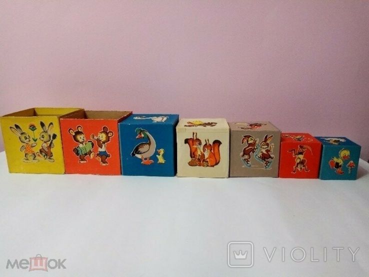 Великі картонні кубики Гірка 1971, Львів, СРСР, фото №3