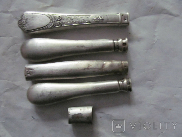 Лом срібла- ручки ножів, проба- 3 800, вага- 163 г., фото №2