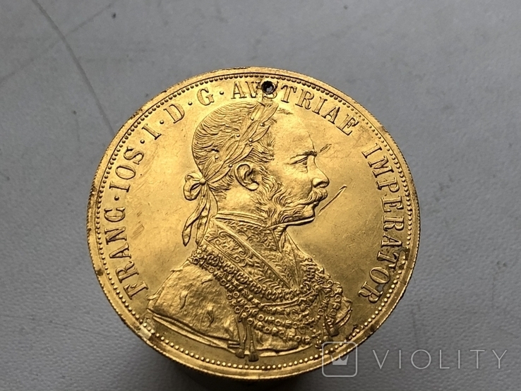 4 дуката 1911 год , Австро-Венгрия , золото, фото №2